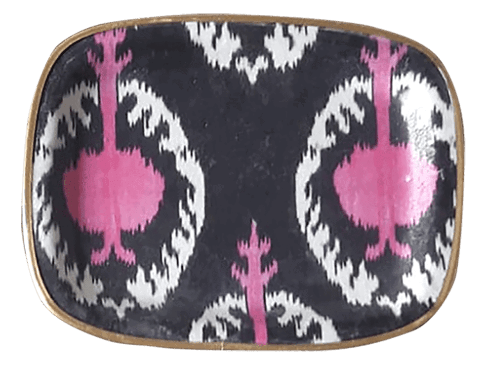 İKAT DESENLİ MOR FİBER GLASS TEPSİ, LES OTTOMANS