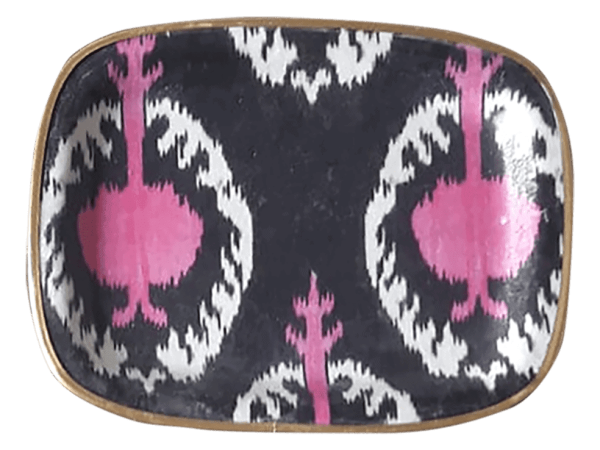 İKAT DESENLİ MOR FİBER GLASS TEPSİ, LES OTTOMANS