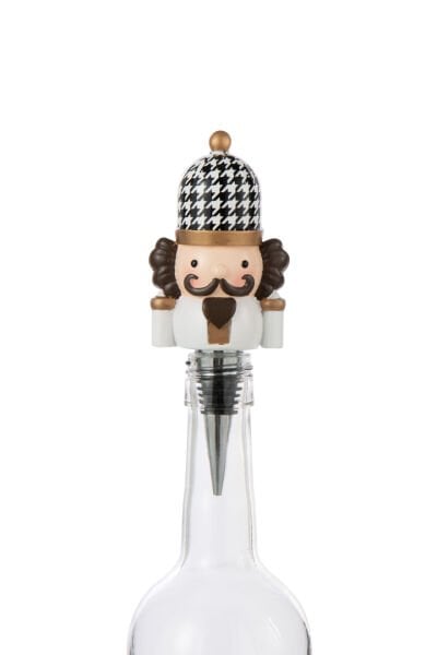 Pied-de-Poule Desenli  Şişe Tıpası - Kahverengi Bıyıklı Adam