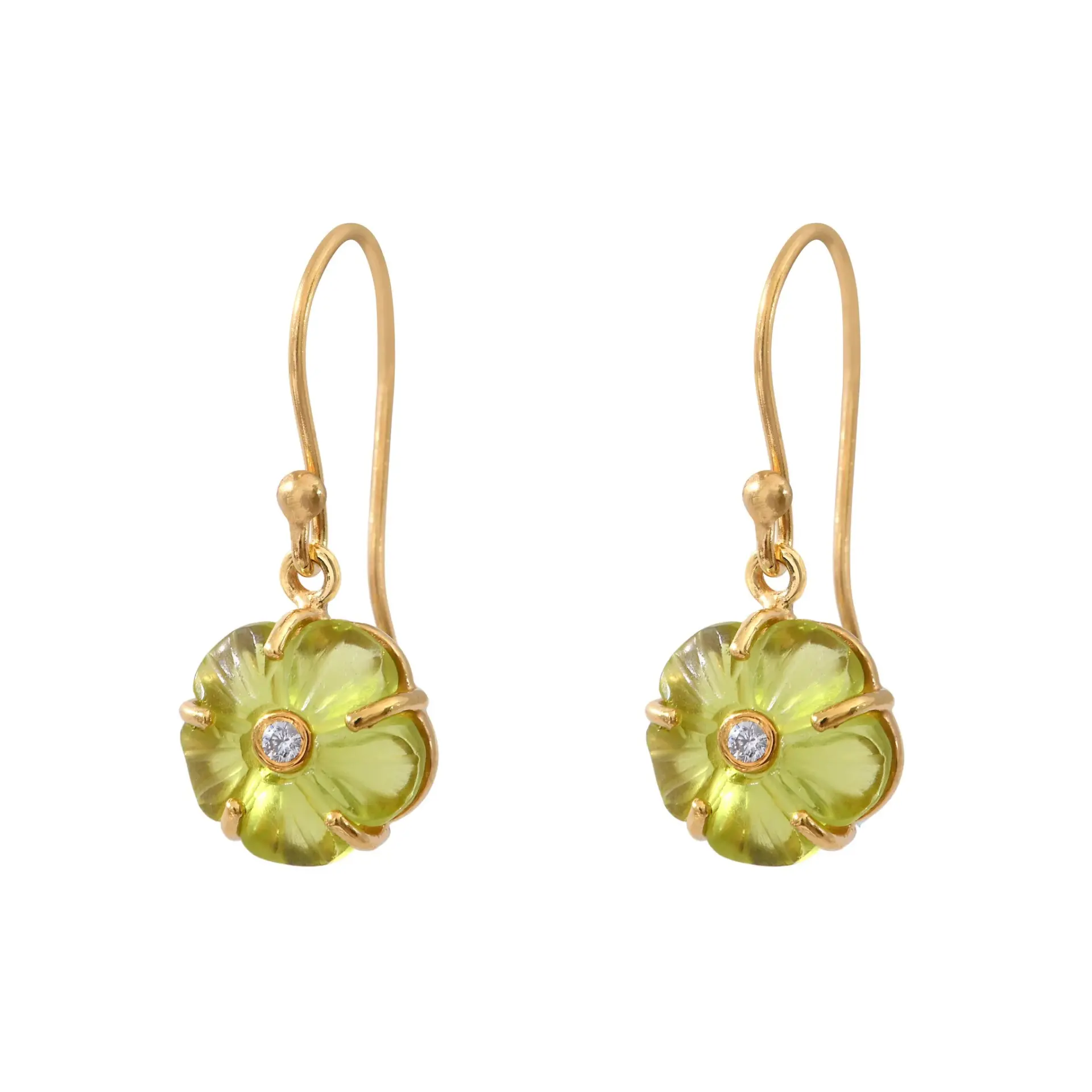 Iris Tiny Peridot Küpe
