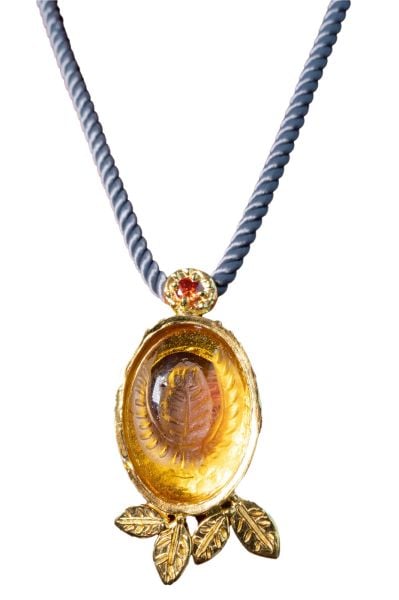 DEMETER YELLOW QUARTZ KOLYE