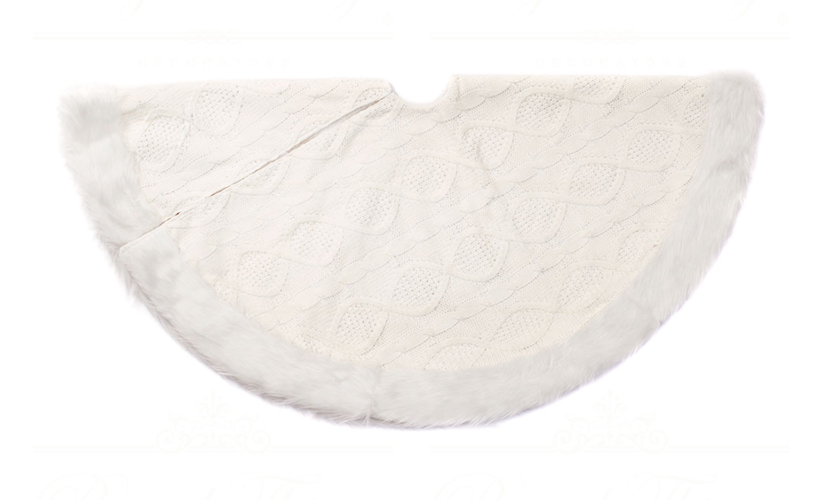 ÖRGÜLÜ YILBAŞI AĞACI ETEĞİ, BEYAZ, GOODWILL