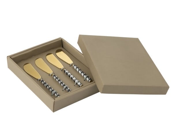 Pied-de-Poule Desenli 4’lü Servis Bıçağı Seti