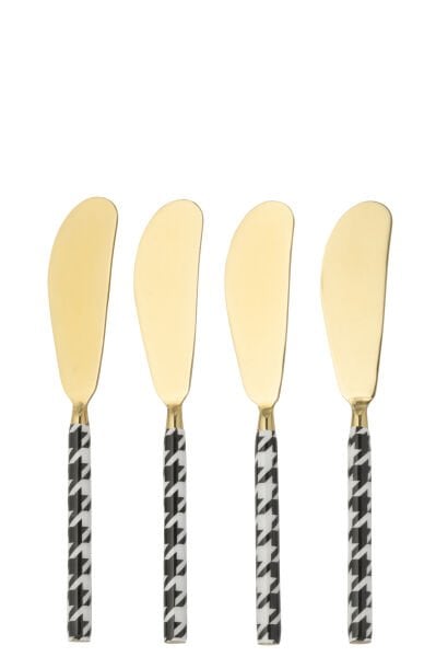 Pied-de-Poule Desenli 4’lü Servis Bıçağı Seti