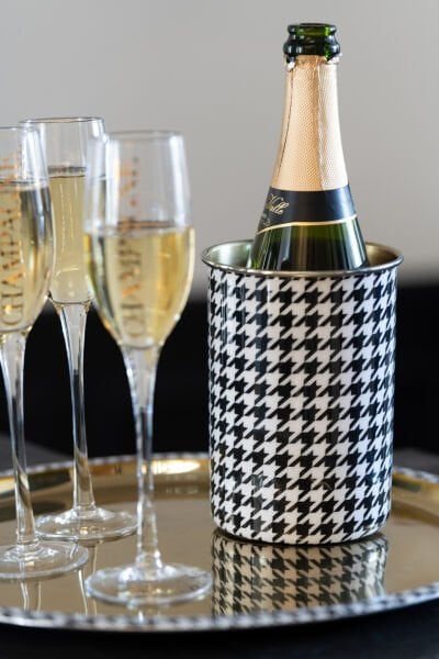 Pied-de-Poule Desenli Şarap Soğutucu (Wine Chiller)