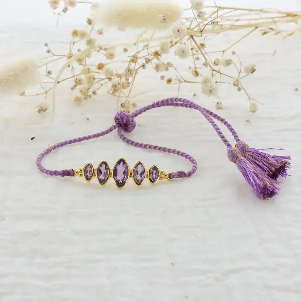 Betsy Ametist İp Bileklik