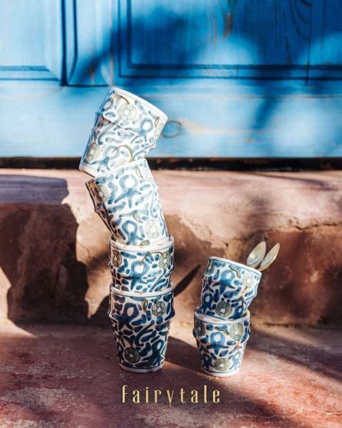 Floral Seramik Fincan - Bardak - Kupa