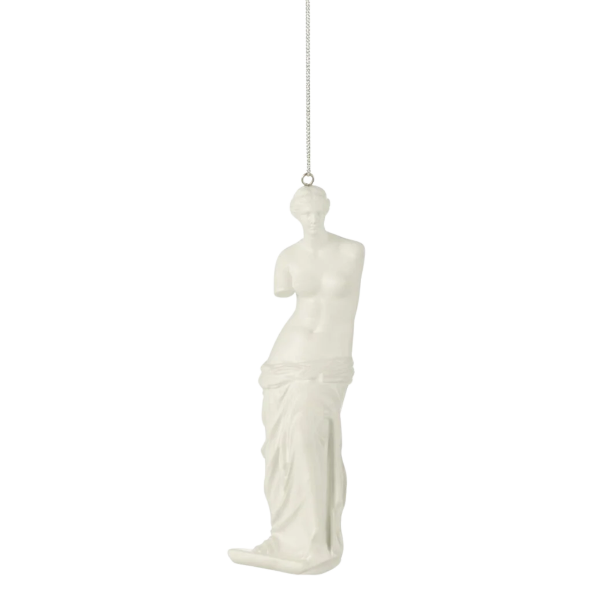 Afrodit Heykeli Ağaç Süsü - Beyaz