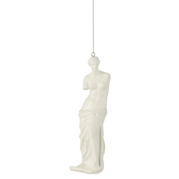 Afrodit Heykeli Ağaç Süsü - Beyaz
