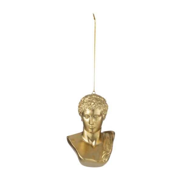 Sezar Büstü Heykel Ağaç Süsü - Altın