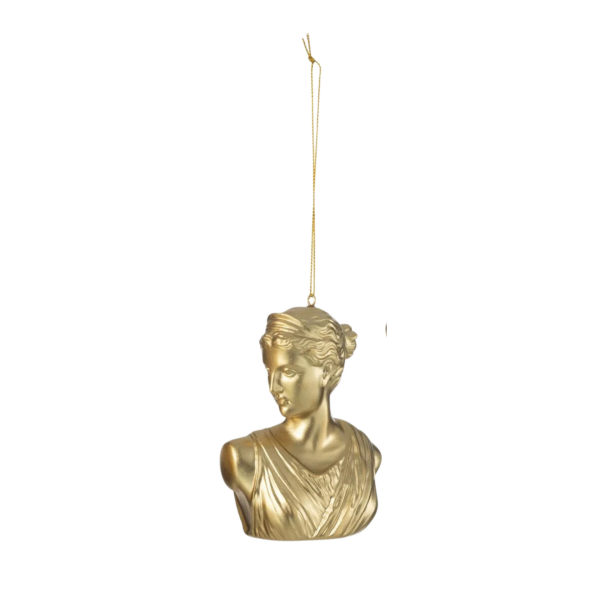 Diana Büstü Heykel Ağaç Süsü - Altın