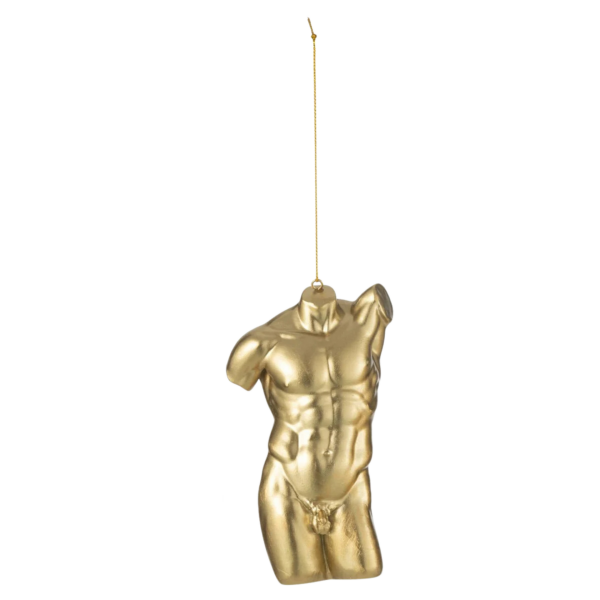 Hermes Torso Heykel Ağaç Süsü - Altın