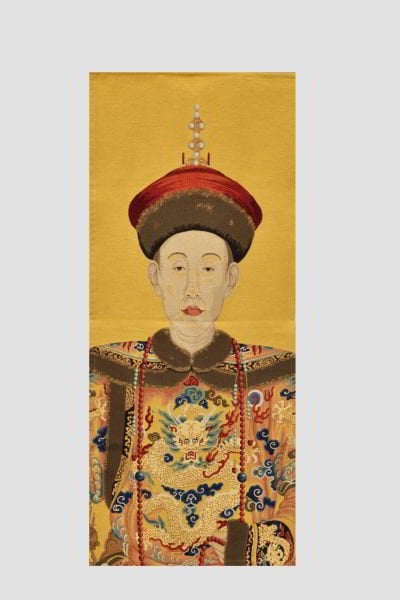 Qianlong İmparatoru ve İmparatoriçesi Büyük Duvar Panosu / Halısı