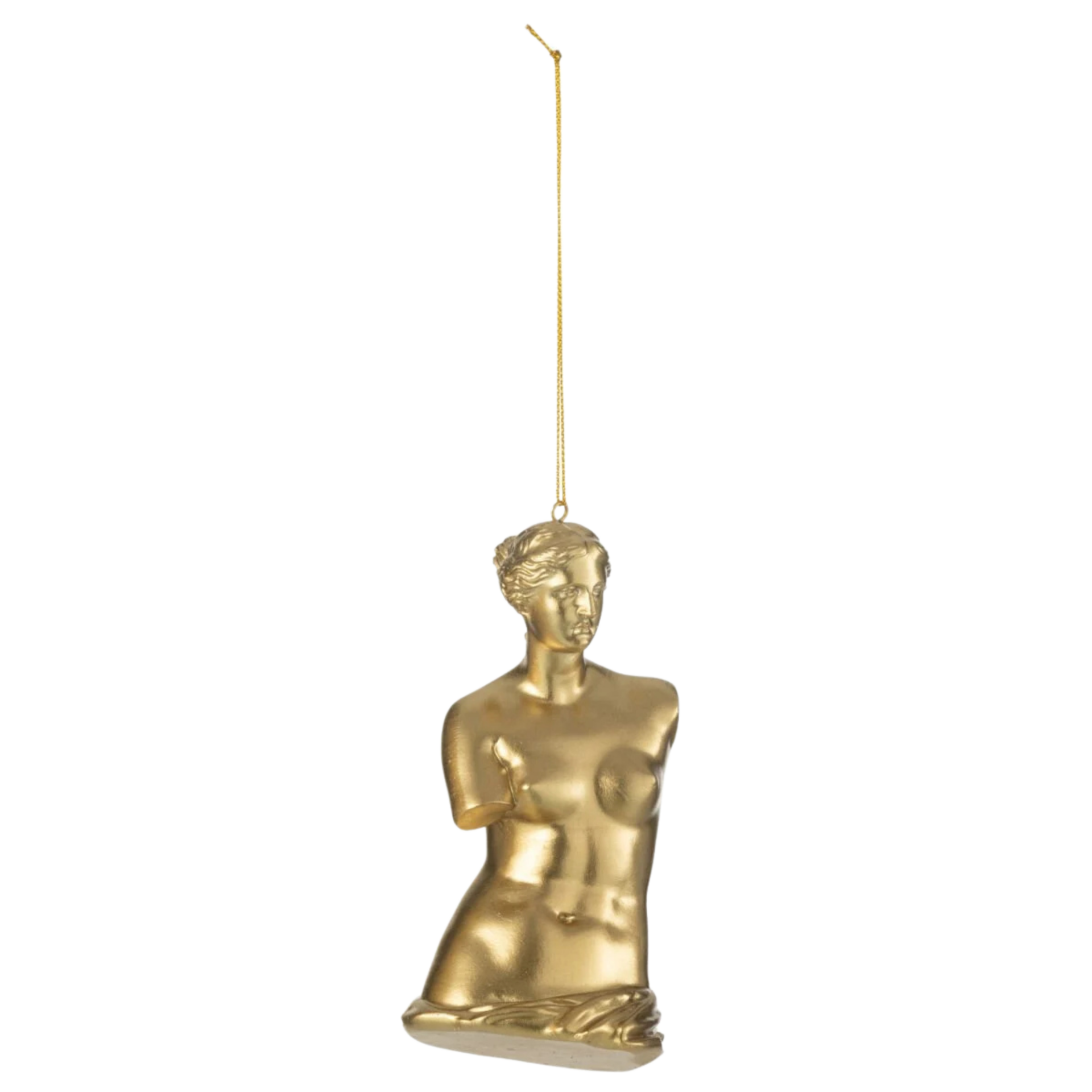 Afrodit Büstü Heykel Ağaç Süsü - Altın