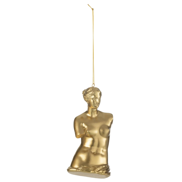 Afrodit Büstü Heykel Ağaç Süsü - Altın