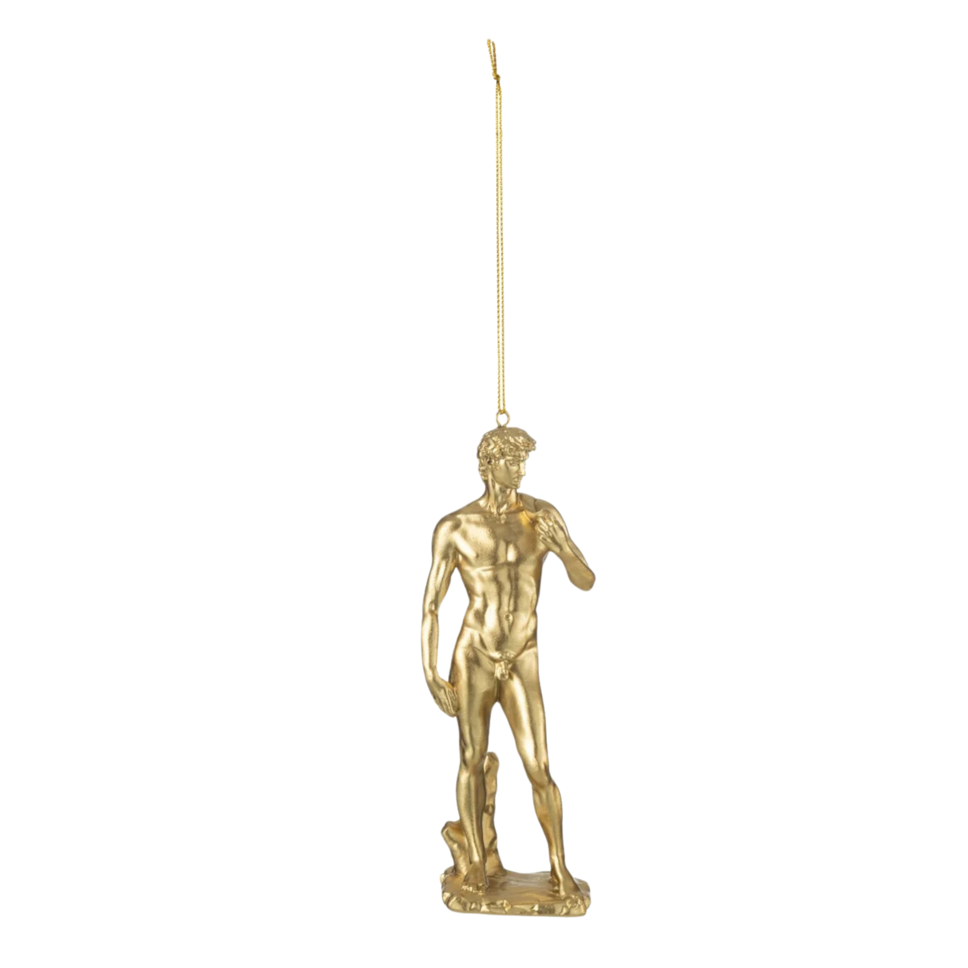 Davut Heykeli Ağaç Süsü - Altın