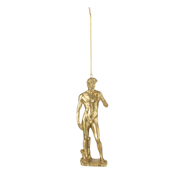 Davut Heykeli Ağaç Süsü - Altın