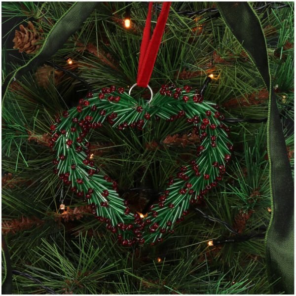 CAM BONCUKLU ÇAM KALP YILBAŞI SÜSÜ