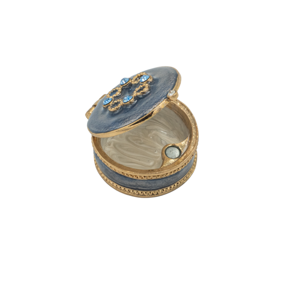 Safir Süslemeli Minik Kutu / İlaç Kutusu