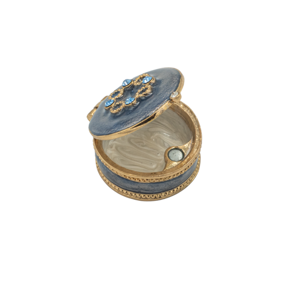 Safir Süslemeli Minik Kutu / İlaç Kutusu