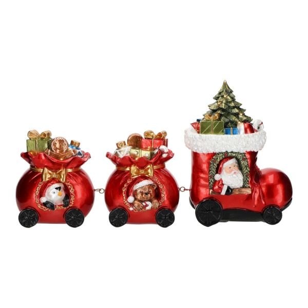 Led Işıklı Noel Baba Treni Yılbaşı Dekoru