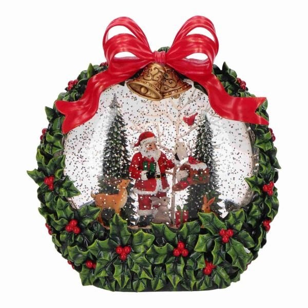 Işıltılı Yılbaşı Çelengi Su Küresi