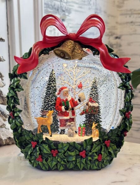 Işıltılı Yılbaşı Çelengi Su Küresi