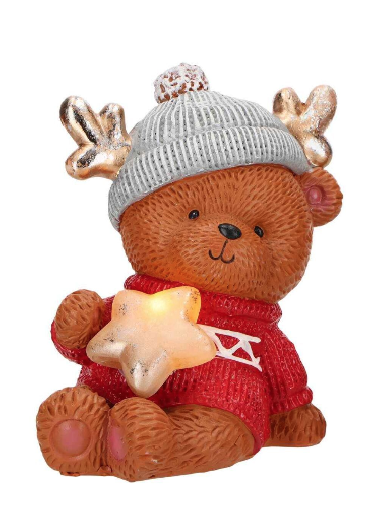 Yılbaşı Ayıcığı Yıldız Işıklı Dekor