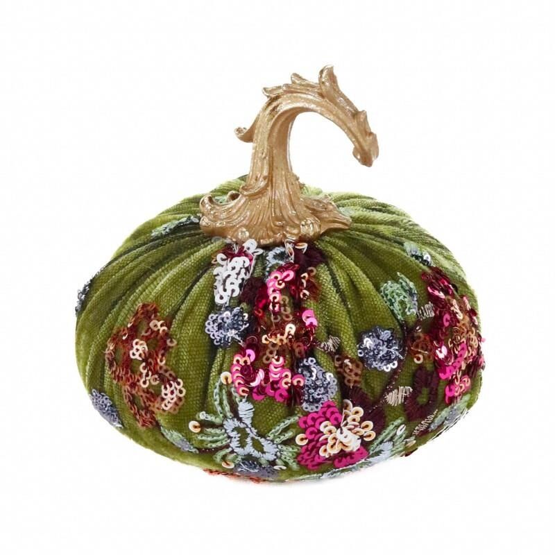 Işıltılı Balkabağı Yılbaşı Dekoru - 17 cm