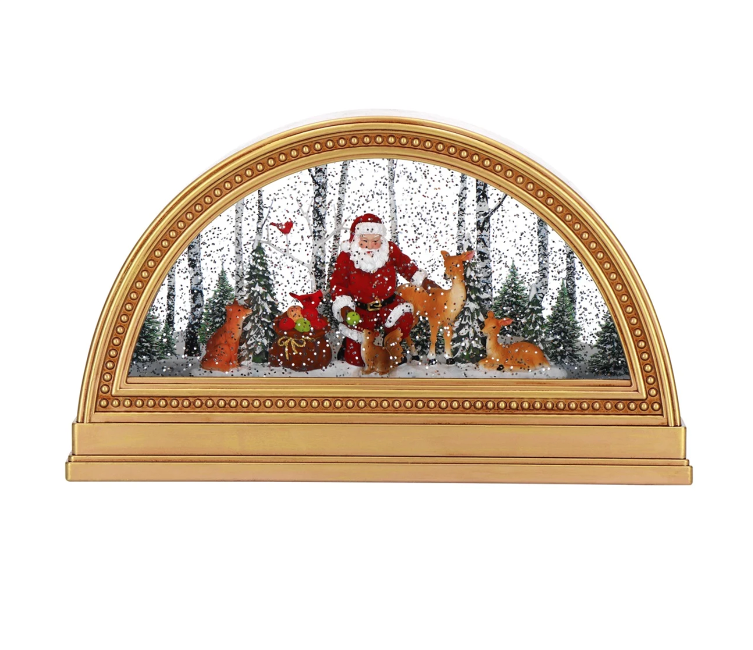 Noel Baba ve Geyikleri Işıklı Su Küresi