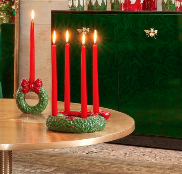 Yılbaşı Çelengi Dörtlü Şamdan