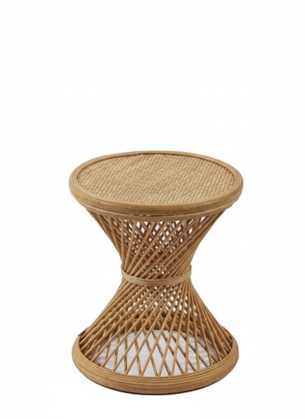 Hasır Rattan Kum Saati Sehpa, Küçük