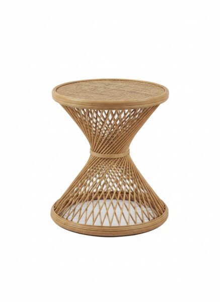 Hasır Rattan Kum Saati Sehpa