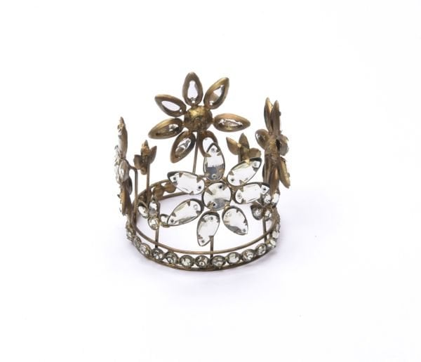 ÇİÇEK MÜCEVHER ANTİK TAÇ SÜS / MUMLUK