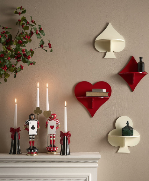 Kırmızı Fiyonklu Şamdan - 19 cm