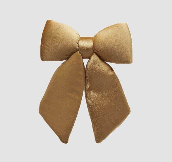 Kadife Fiyonk Yılbaşı Ağacı Süsü – Altın