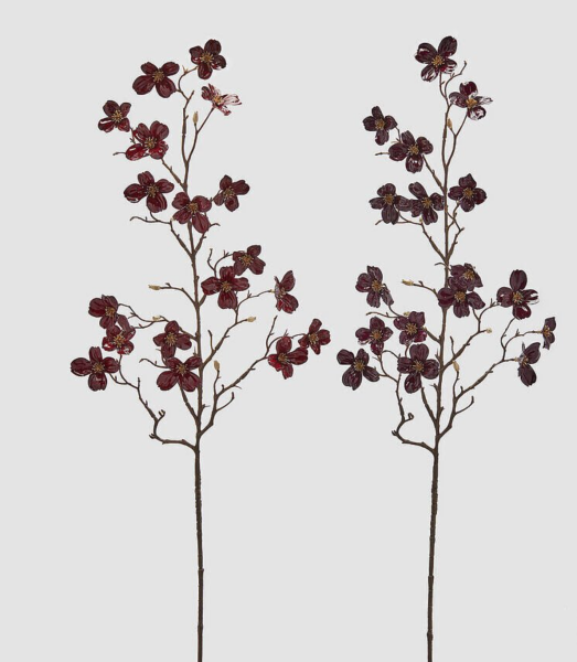 Parlak Gelincik Buketi – Bordo Dekoratif Çiçek Dalı