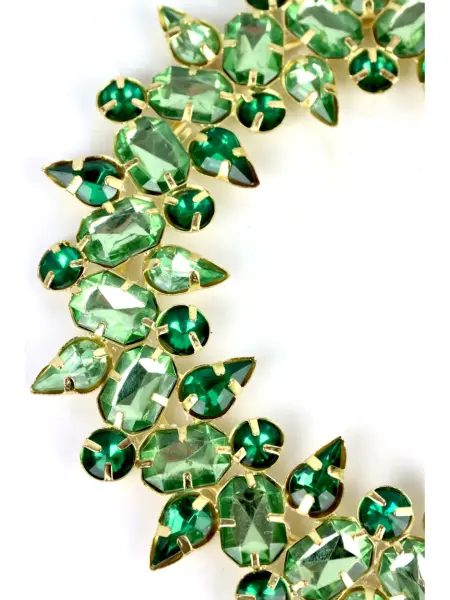 Yeşil Kristal Çelenk Yılbaşı Süsü (Tekli)