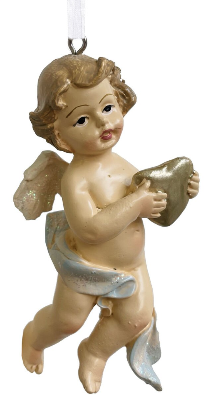 Altın Kalpli Melek Ağaç Süsü