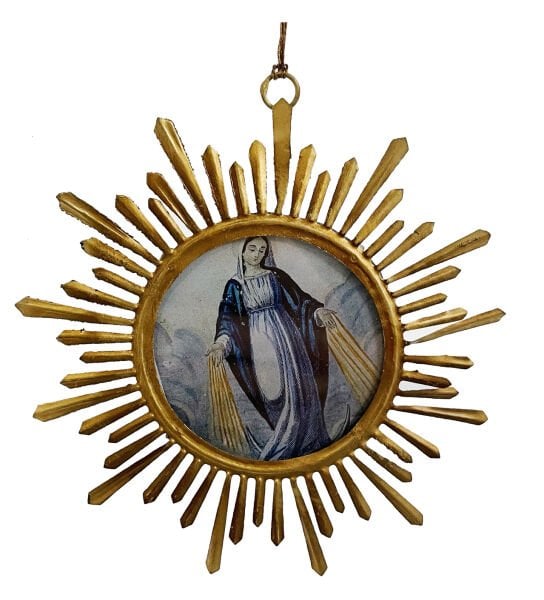 Altın Hareli Çerçeve Yılbaşı Süsü