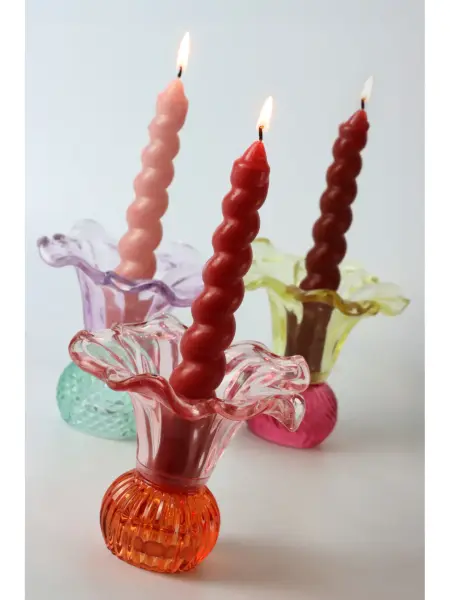 Positano Sarı Pembe Cam Vazo