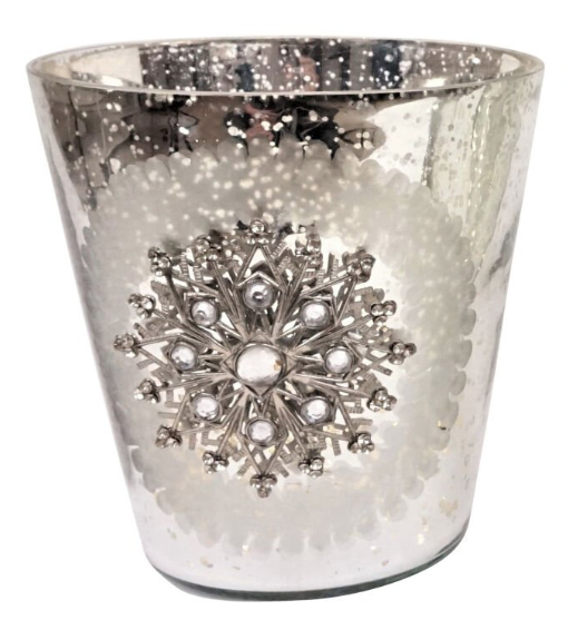 Buz Kristali Cam Mumluk - Kar Tanesi