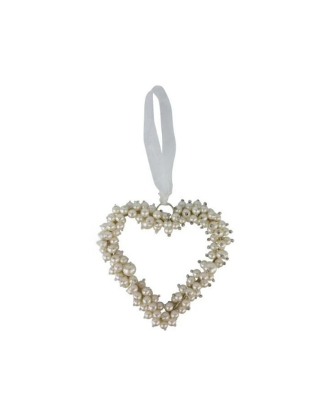 İncili Kalp Yılbaşı Süsü