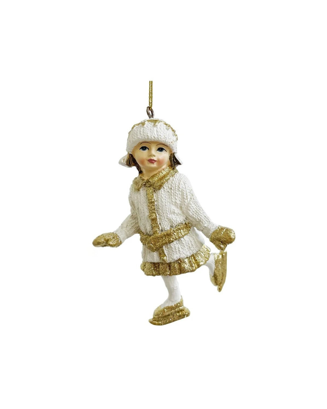 Patenli Kız Yılbaşı Süsü - Krem