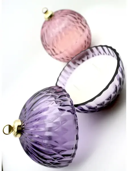 Yılbaşı Topu Mum - Pembe