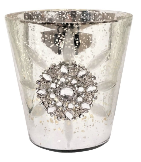 Kristal Taşlı Güneş Motifli Mumluk