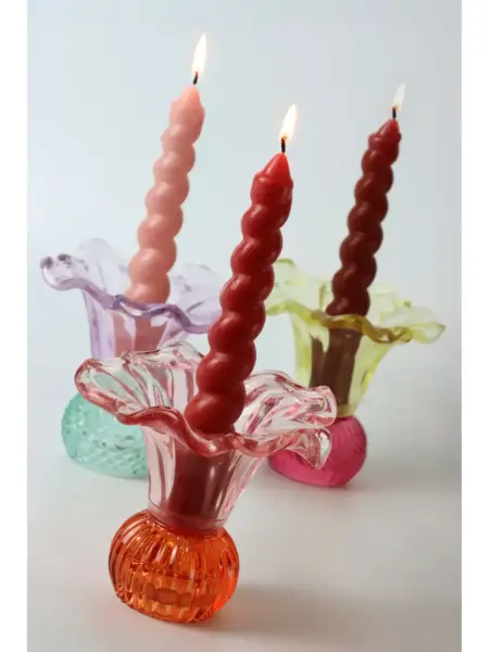 Positano Kırmızı Turuncu Cam Vazo