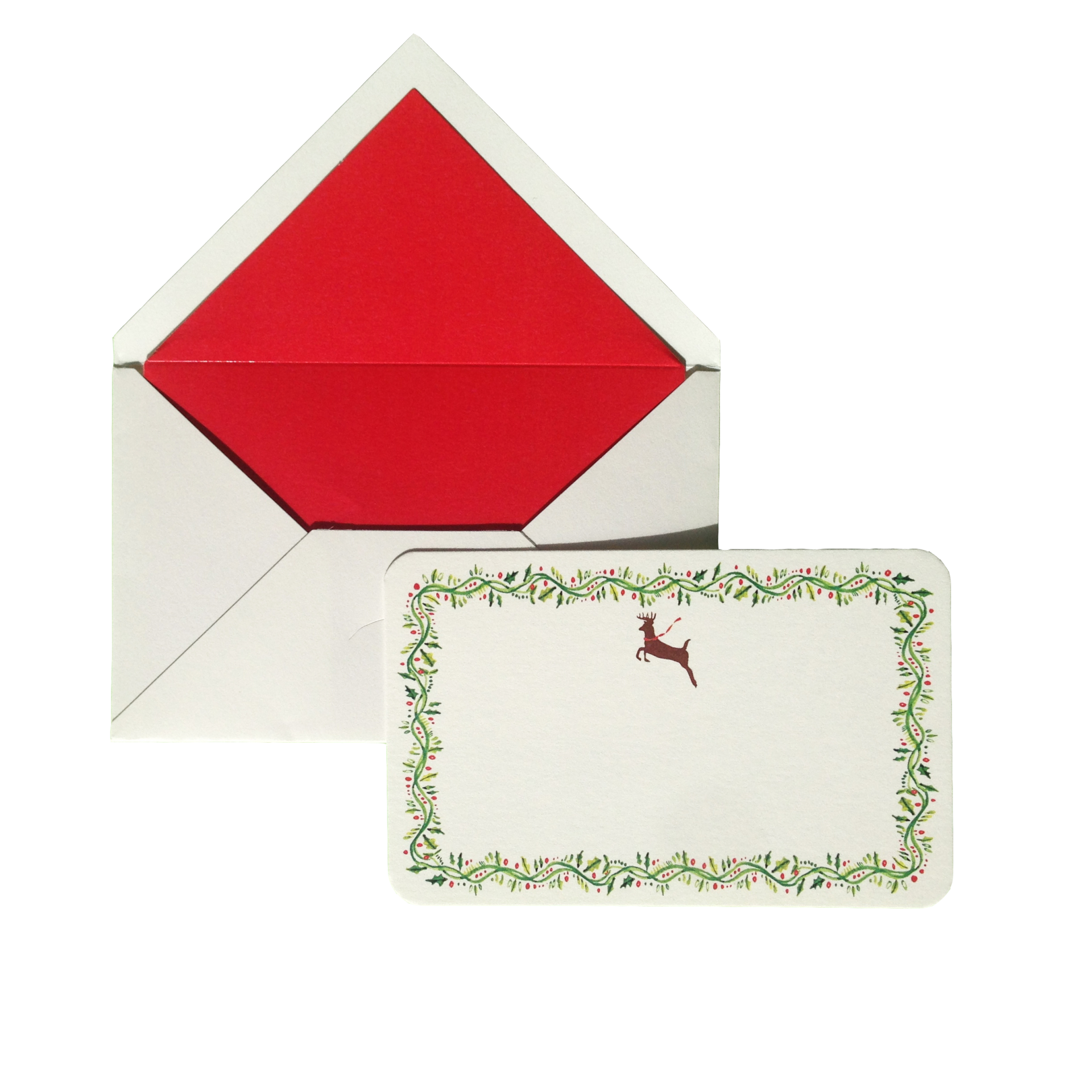 Yılbaşı Geyik Tebrik Kartı 10'lu Kutu