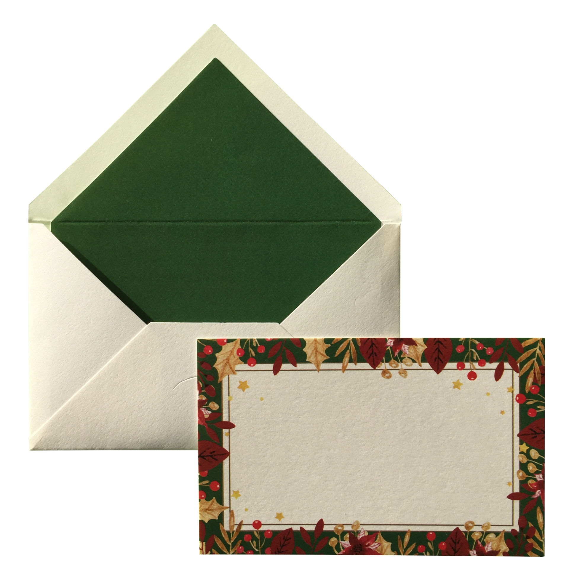 Yılbaşı Yapraklar Tebrik Kartı 10'lu Kutu