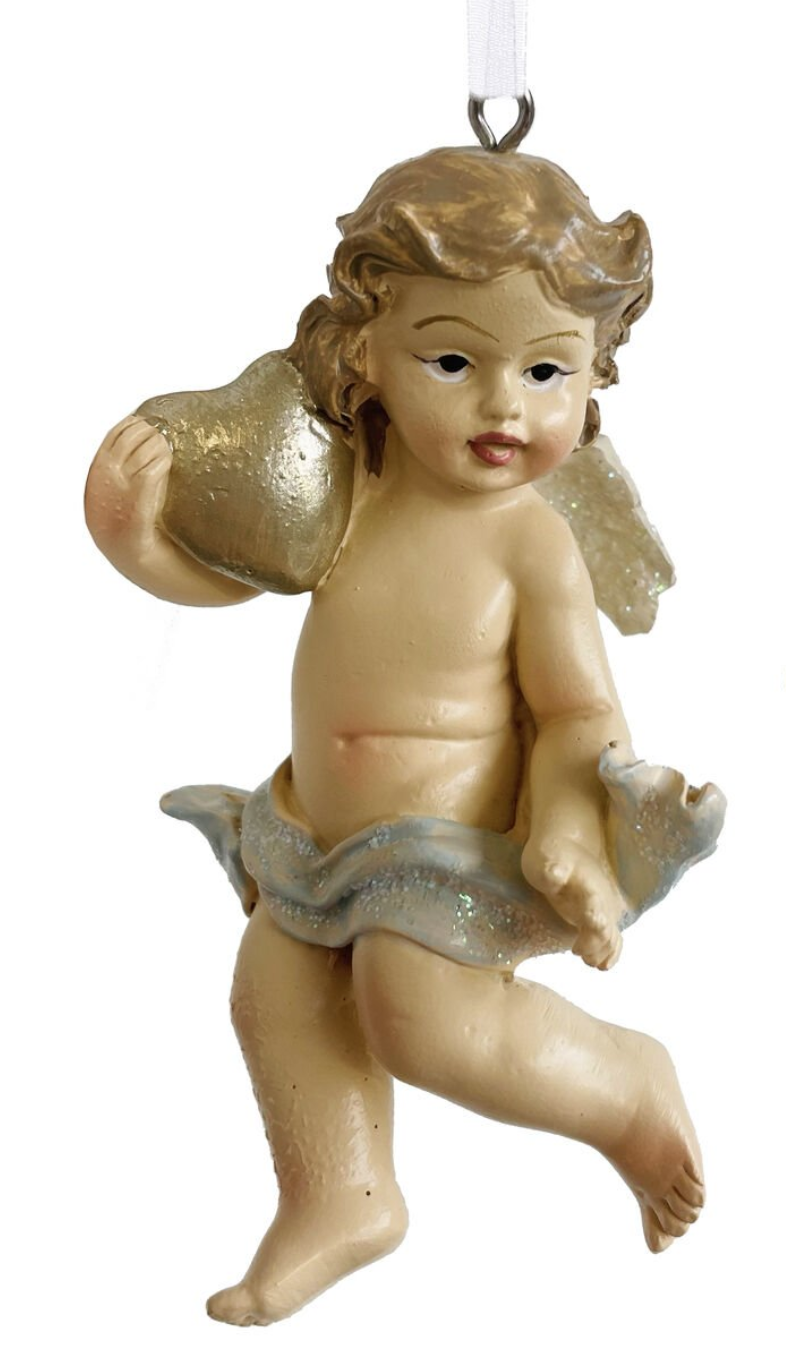 Altın Kalpli Melek Ağaç Süsü(Kopya)